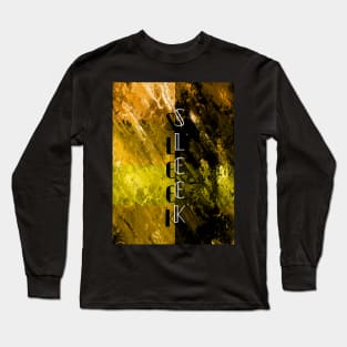 Messy golden abstract design Long Sleeve T-Shirt